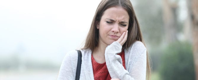 woman with TMJ pain